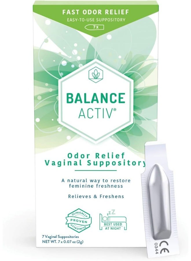 Balance Activ | Odor Relief Vaginal Suppository for Women | Works Naturally to Rapidly Relieve Unpleasant Odor and Restore Feminine Freshness - Image 1